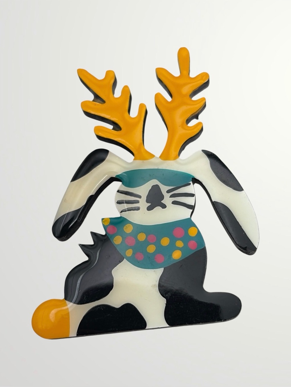 Vintage Jackalope Brooch